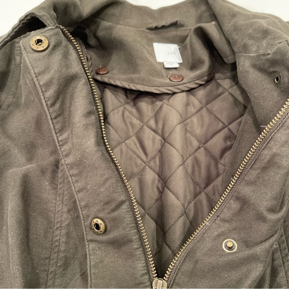 LIKE NEW! J.Jill army green lined utility jacket - Picture 13 of 14